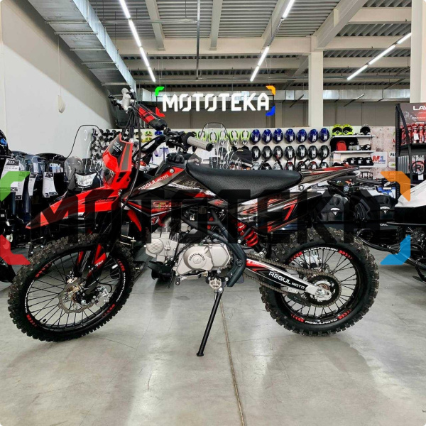 Питбайк Regulmoto (Регулмото) SEVEN MEDALIST PRO 49cc (150) 19/16 чёрный/красный | Мототека
