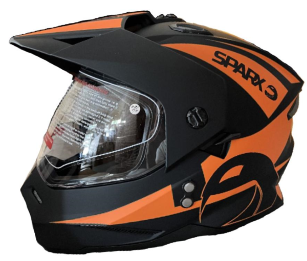 Шлем мото кроссовый Sparx (Спаркс) Matador оранжевый матовый XS